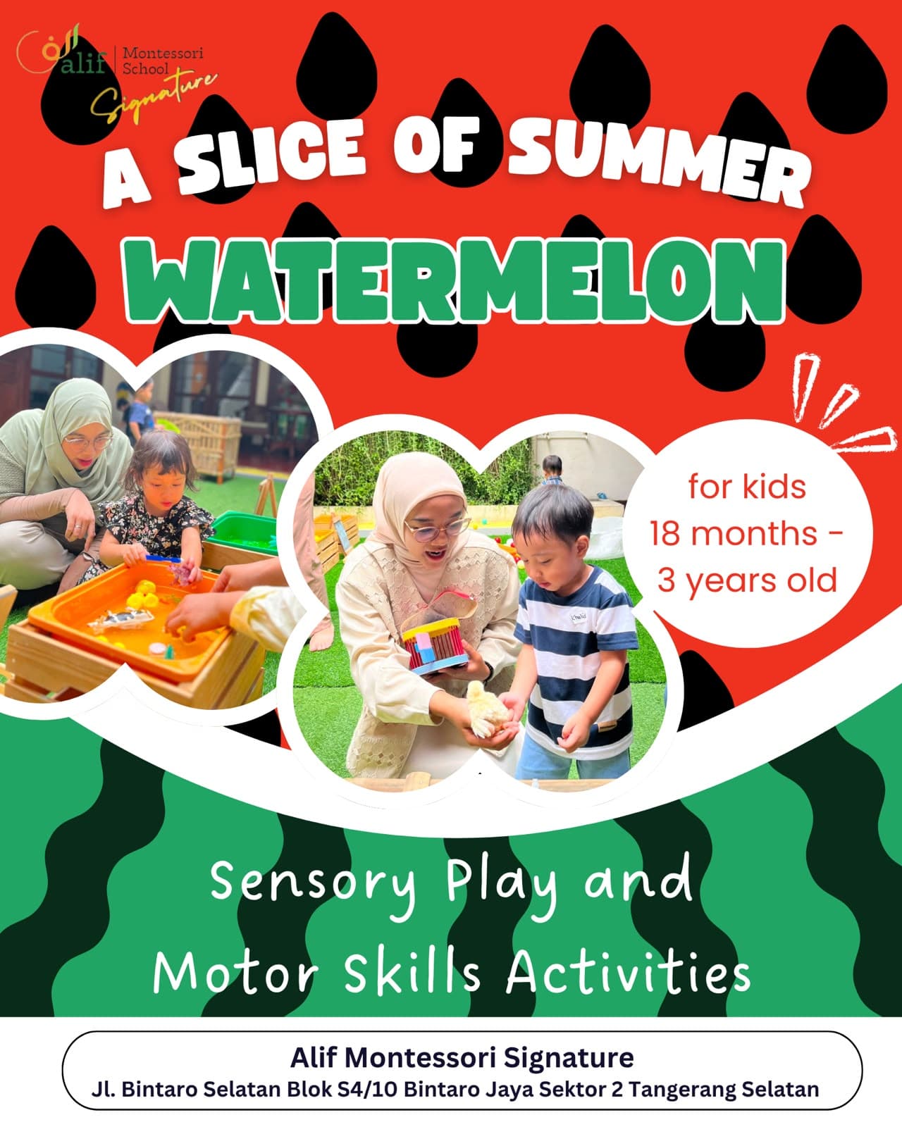 August Sensory Class "Watermelon Play"